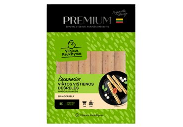 Kepamosios vištienos dešrelės PREMIUM su mocarela, a.r., 270 g