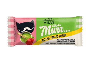 Glaistytas varškės sūrelis VILVI MURR, braškinės mačios sk., 30 % rieb., 40 g