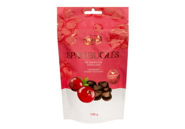 Spanguolės RŪTA su juoduoju šokoladu, 120 g