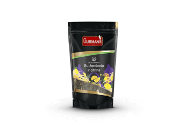 Loose Green Tea GURMAN'S with Ginseng and Lemons, 90 g