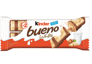 Вафельный батончик KINDER BUENO с белым шоколадом, 39 г