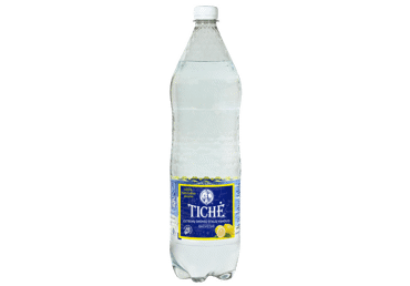 Carbonated table water TICHĖ, lemon-flavored, 1.5 l