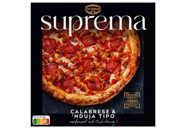 Frozen pizza DR. OETKER SUPREMA CALABRESE NDUJE, 520 g