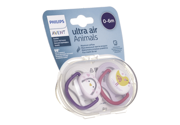 Silikoninis čiulptukas PHILIPS AVENT, 0-6 mėn., 2 vnt.