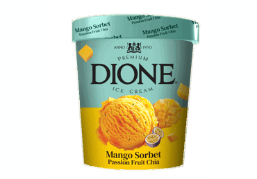 Ledai DIONE,mangų ir pasiflorų sk., 370g