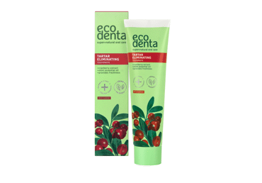 ECODENTA gaivinamoji dantų pasta nuo apnašų su spanguolių ekstraktu 100 ml