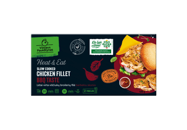 Медленно приготовленное филе бройлеров HEAT & EAT, со вкусом барбекю, 400 г