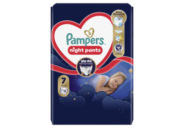 Sauskelnės - kelnaitės PAMPERS Night Pants, Value Pack, 7 dydis, 17 vnt.