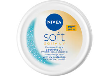 NIVEA SOFT DRĖKINANTIS KREMAS VEIDUI, KŪNUI IR RANKOMS SU SPF15 100 ml