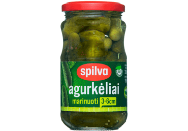 Marinuoti agurkėliai SPILVA, 330 g