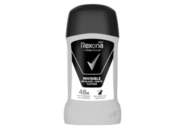 Vyriškas pieštukinis dezodorantas REXONA INVISIBLE BLACK&W, 50 ml