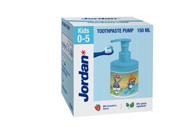 Зубная паста JORDAN „Дети“ с дозатором (0-5 лет), 150 мл
