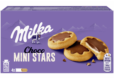 Печенье MILKA CHOCO MINI STARS, 150 г