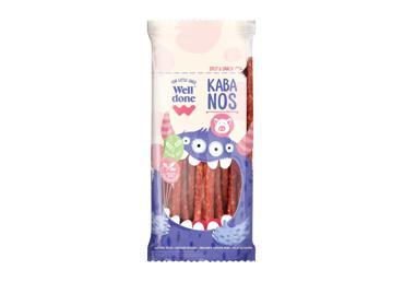 Kiaulienos Kabanos WELL DONE dešrelės vaikams, a. r., 80 g