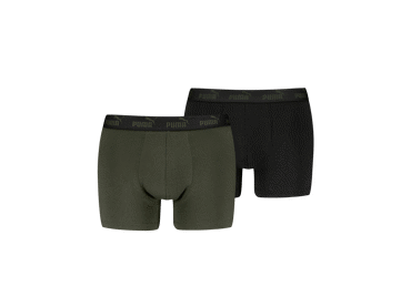 Vyriškos boksikės, PUMA, 2 vnt., juoda, žalia spalva, dydis: XL