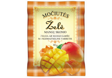Желе мангового вкуса MOČIUTĖS, 80 г