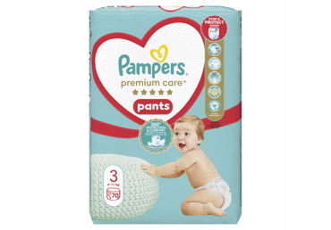 Sauskelnės-kelnaitės PAMPERS Premium Care Pants, Jumbo Pack Plus, 3 dydis, 70 vnt.