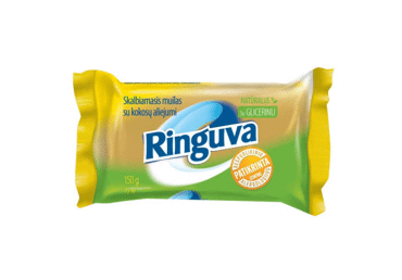 Skalbiamasis muilas RINGUVA su kokosų aliejumi, 0.15 kg
