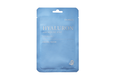 SKIN627 lakštinė veido kaukė drėkinamoji su hialuronu ir skvalanu, 22 ml