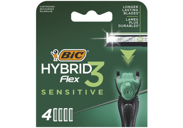 Vyriško skustuvo galvutės BIC FLEX3HYBRID SENSITIVE, 4 vnt., 4 vnt.