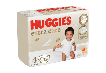 Sauskelnės HUGGIES EXTRA CARE 4, 8-16 kg, 33 vnt.