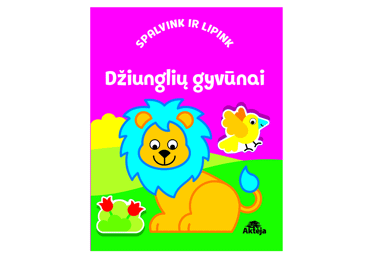 Knyga DŽIUNGLIŲ GYVŪN. SPALV. IR LIPINK