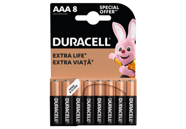 Elementai (AAA,8vnt.) DURACELL, LR03