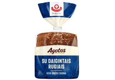 Visų grūdo dalių AGOTOS duona su daigintais rugiais, 350 g