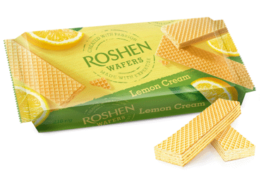 Vafliai ROSHEN su citrinų skonio įdaru, 216 g