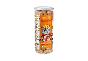 Karamelizuoti kukurūzų spragėsiai BOOMZA SALTED CARAMEL, 170 g