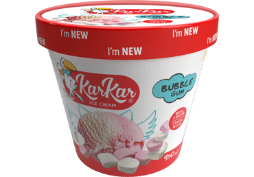 Edible ice cream KAR KAR with marshmallows, chewing gum flavor, 510 g