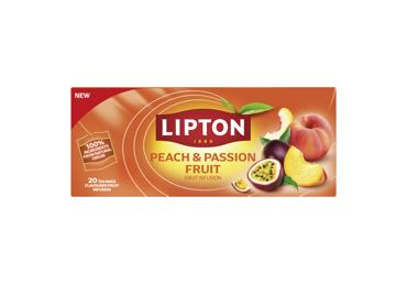 Vaisinė persikų ir pasiflorų arbata LIPTON, 40 g