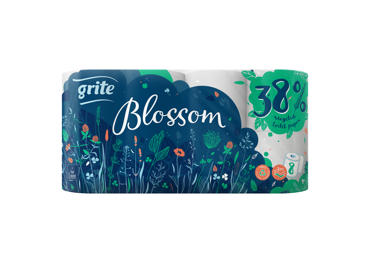 Tualetinis popierius GRITE BLOSSOM (3 sluoksnių), 8 vnt.