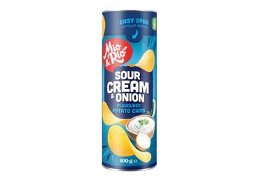Sour cream and onion flavor Mio&Rio potato chips, 100 g