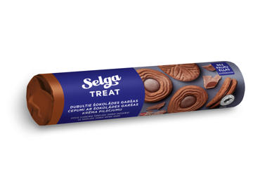 Sausainiai SELGA TREAT su šokolado skonio įdaru, 205 g