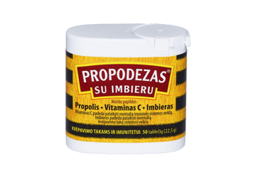 Maisto papildas PROPODEZAS su imbierais, 50 vnt.