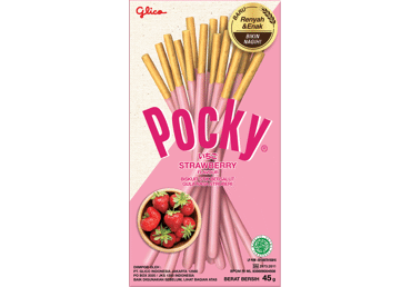 Sticks with strawberry flavor coating POCKY, 45 g