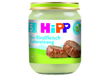 Ekologiškas jautienos ruošinys HIPP, nuo 5 mėn., 125 g