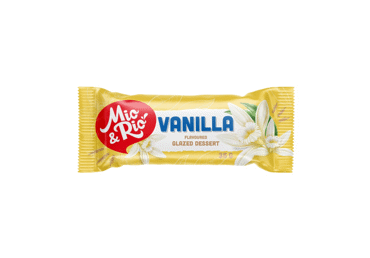 Vanilės skonio glaistytas desertas MIO&RIO, 23 % rieb., 35 g