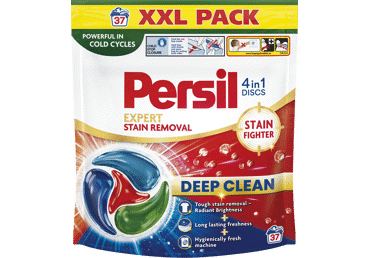 Skalbimo kapsulės PERSIL EXPERT DISCS Stain Removal 37 skalbimams, 37 vnt.