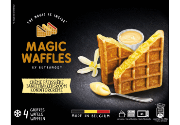 Šaldyti BELGIŠKI vafliai su vaniliniu įdaru, 4 x 80 g, 320 g