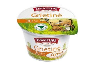 ŽEMAITIJOS grietinė, 30 % rieb., 200 g