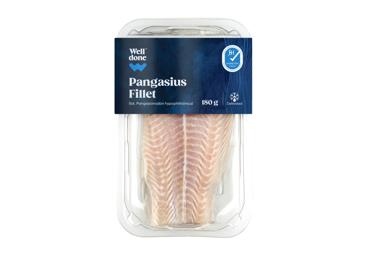 Atšildyta pangasijų filė (lot. Pangasianodon hypophthalmus), 180 g