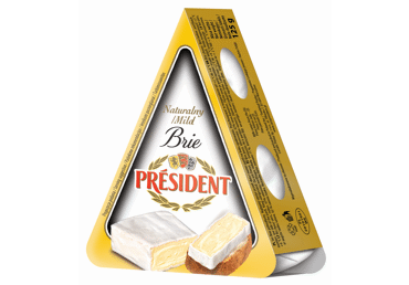 Bri sūris PRESIDENT su baltuoju pelėsiu, 60 % rieb. s. m., 125 g