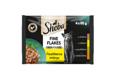 Konservuotas kačių ėdalas SHEBA su paukštiena, 340 g