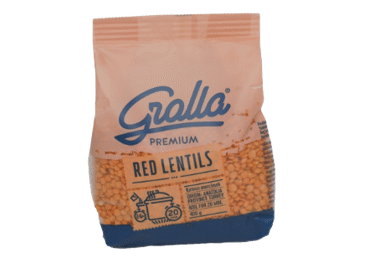 Raudonieji lęšiai GRALLA, 400 g