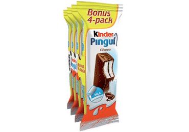 Chocolate bar set KINDER PINGUI, 28.3% fat, 120 g