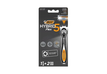 Vyriškas sisteminis skustuvas BIC FLEX5 HYBRID, 2galv., 1 vnt.