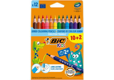 Trikampiai spalvoti pieštukai BIC KIDS (12 sp.), 1 vnt.