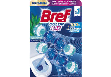 WC valiklis-gaiviklis BREF Color Auto Active Eucalyptus, 2x50 g